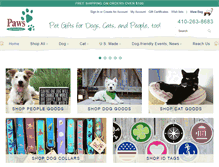 Tablet Screenshot of pawspetboutique.com